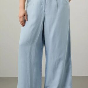 Rosetta Getty Elegant Light Blue Women's Wide-Leg Pants